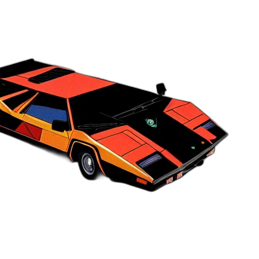 car, concept art, comic book art, 3d render, colourful, vfx, art, lamborghini transparent PNG cut-out