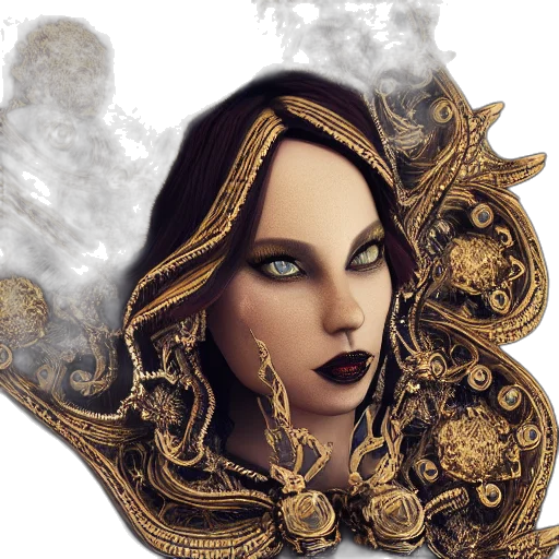 jewelry, mask, crown, face, fantasy art, concept art, photorealistic, pixel art transparent PNG cut-out