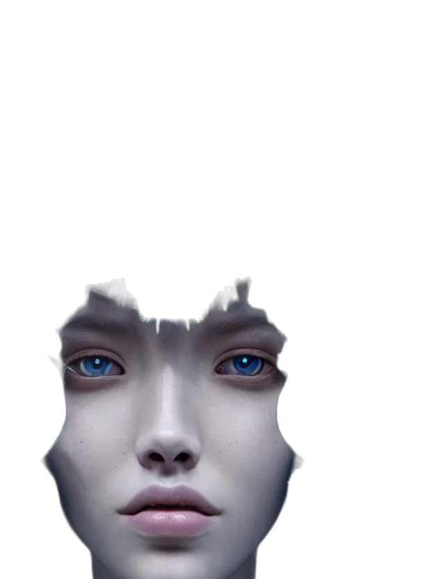 face, mask, robot, creature transparent PNG cut-out