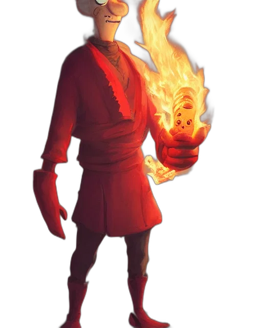 jacket, staff, dragon, mask transparent PNG cut-out
