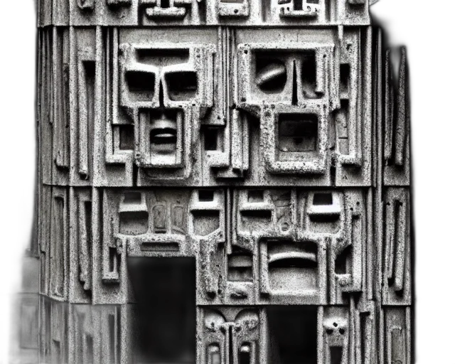 face, mask, robot, building transparent PNG cut-out