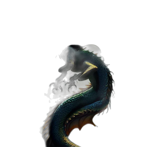 dragon, creature, staff, animal transparent PNG cut-out