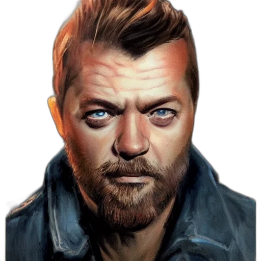 face, jacket, comic book art, photorealistic, concept art, cartoon, beautiful, portrait transparent PNG cut-out