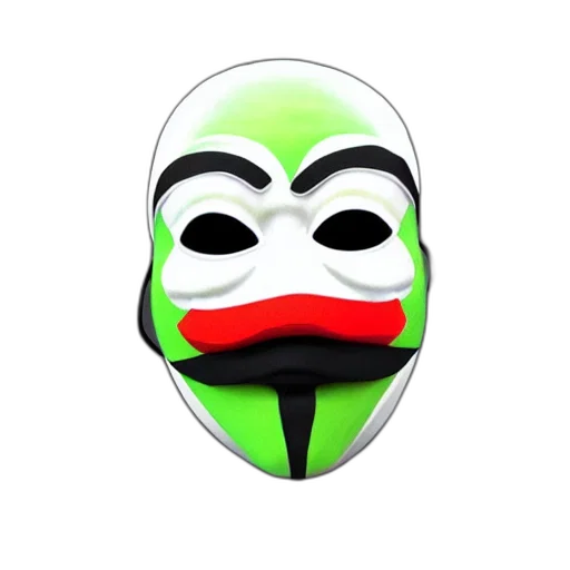 mask, face, creature, animal, 3d render, concept art, pixel art, photorealistic transparent PNG cut-out