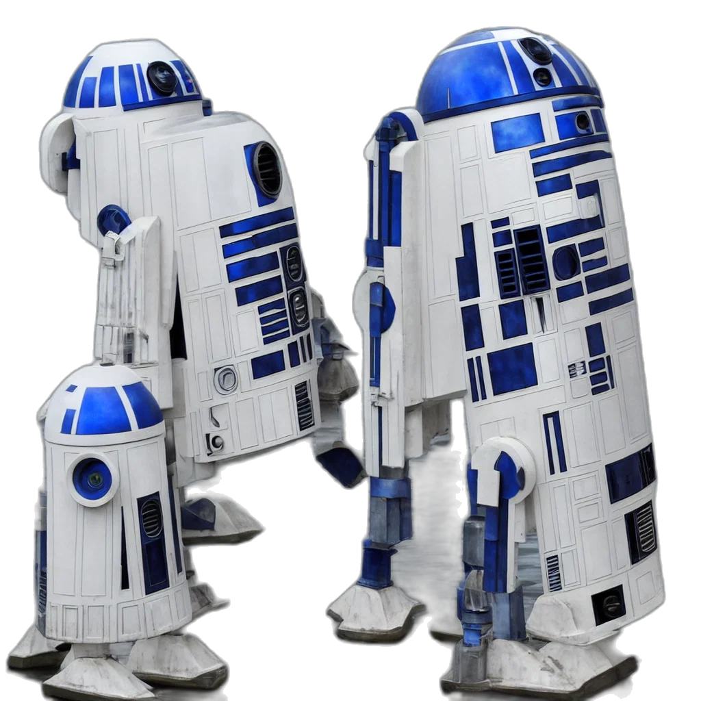 robot, 3d render, concept art, boat transparent PNG cut-out