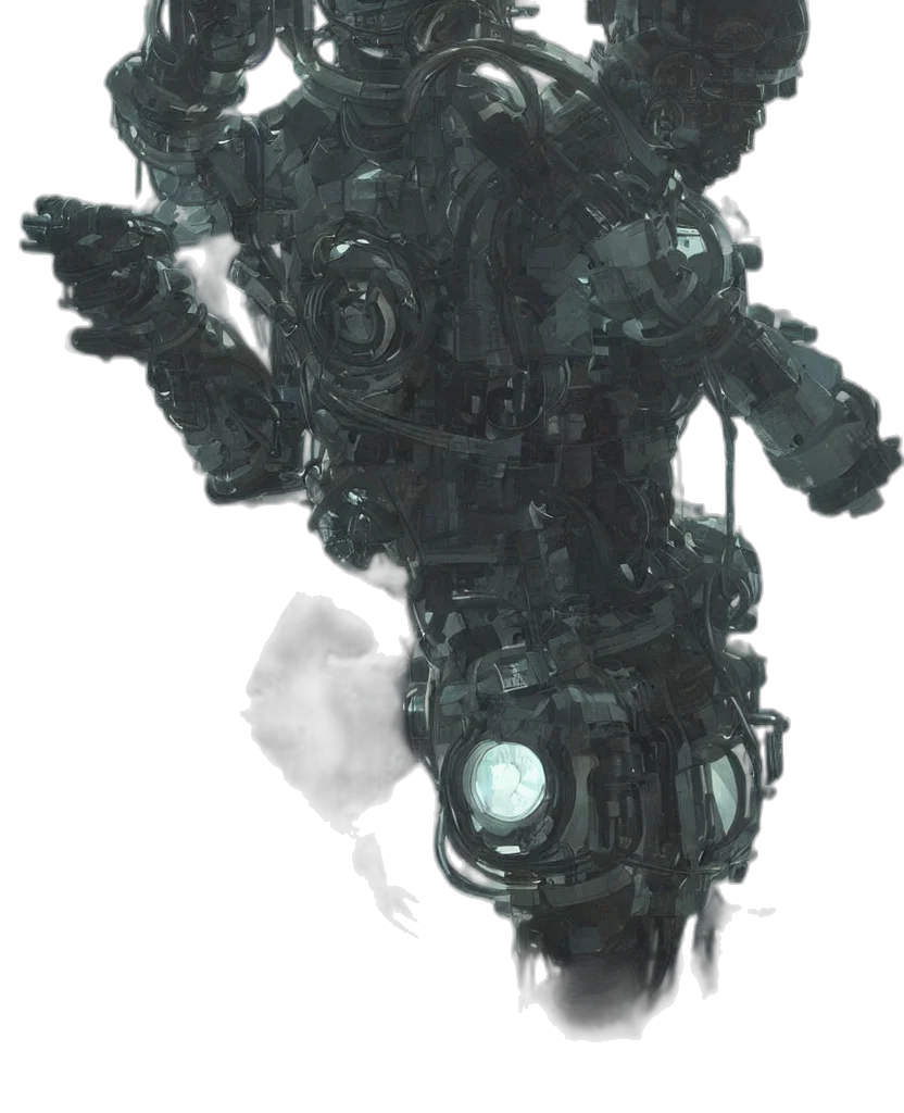 robot, weapon, face, creature transparent PNG cut-out