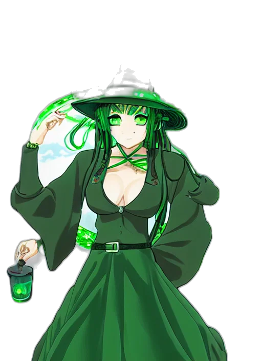 hat, staff, dress, umbrella transparent PNG cut-out