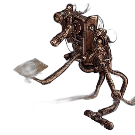 robot, creature, animal, staff transparent PNG cut-out