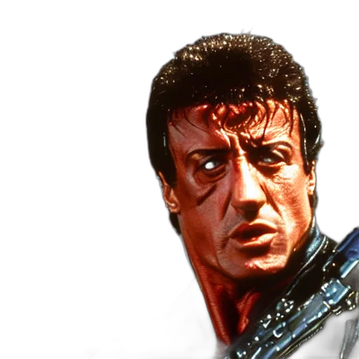 face, robot, comic book art, photorealistic transparent PNG cut-out