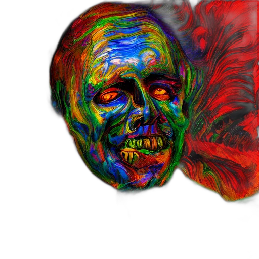 mask, face, creature, photorealistic transparent PNG cut-out