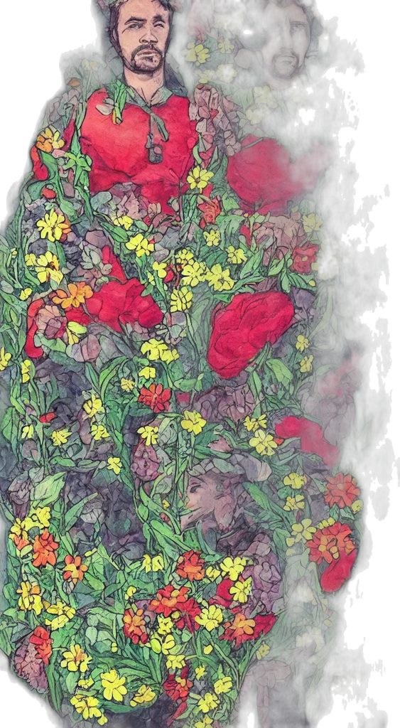 flower, dress, crown, jacket, watercolor, photorealistic, concept art, pixel art transparent PNG cut-out