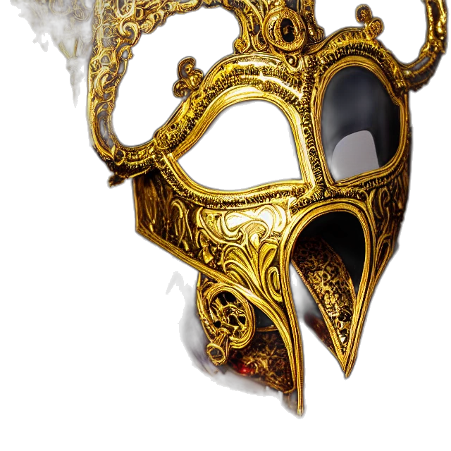 mask, crown, jewelry, face, 3d render, concept art, fantasy art, photorealistic transparent PNG cut-out