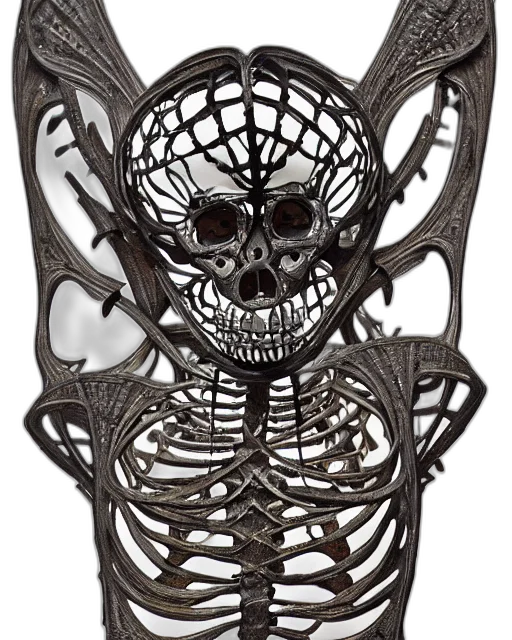 jewelry, mask, crown, furniture, 3d render, concept art, skeleton, made transparent PNG cut-out