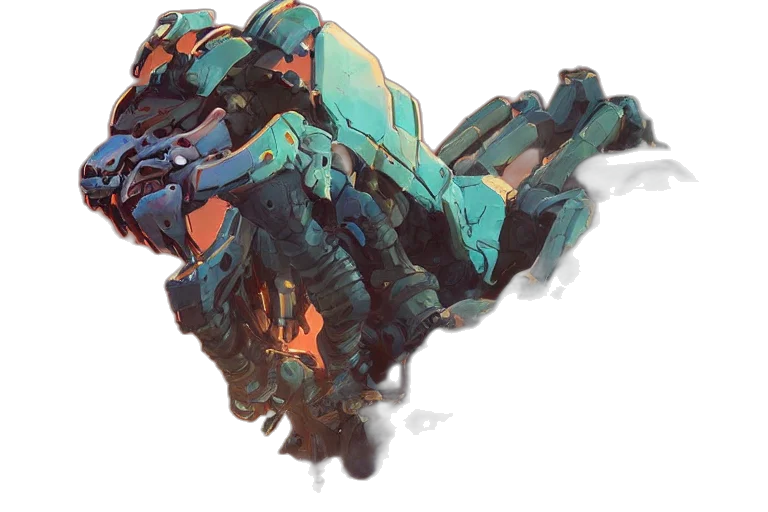 robot, weapon, dragon, creature transparent PNG cut-out