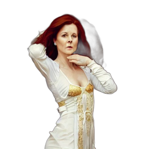 dress, photorealistic, fantasy art, julia, gillard, flexing, large, muscles transparent PNG cut-out