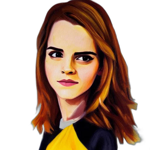 face, jacket, cartoon, watercolor, photorealistic, pixel art, emma, watson transparent PNG cut-out