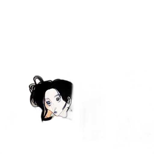 hair, staff, face, mask transparent PNG cut-out