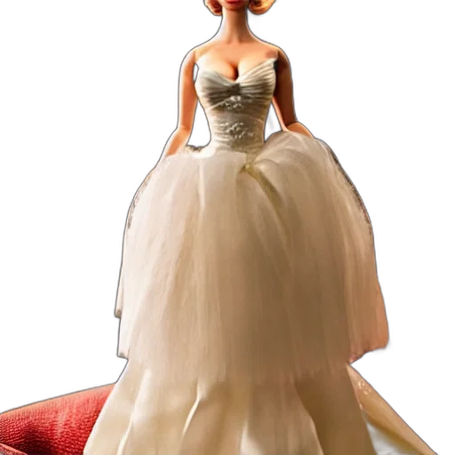 dress, crown, 3d render, concept art transparent PNG cut-out
