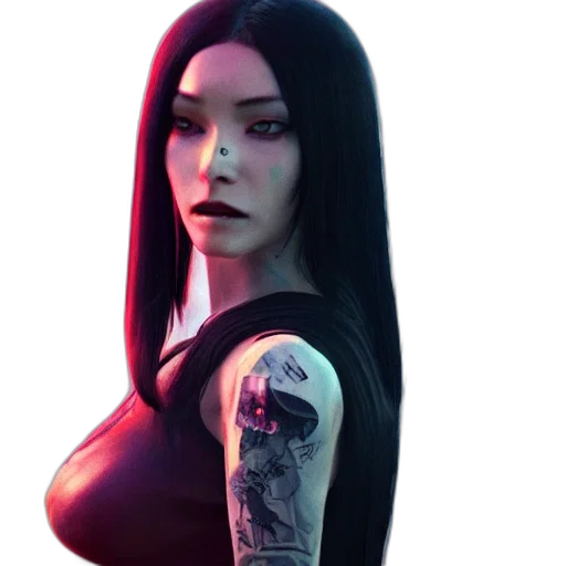 concept art, cyberpunk, fantasy art, comic book art transparent PNG cut-out