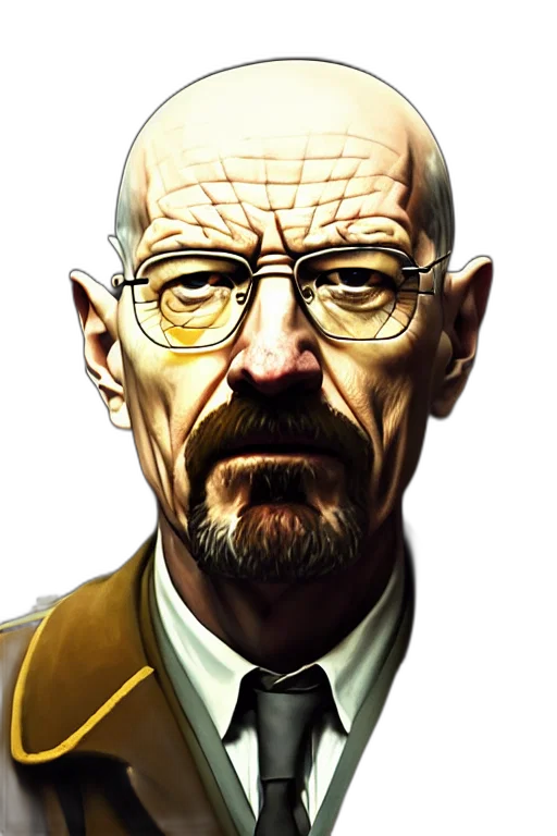 face, staff, jacket, comic book art transparent PNG cut-out