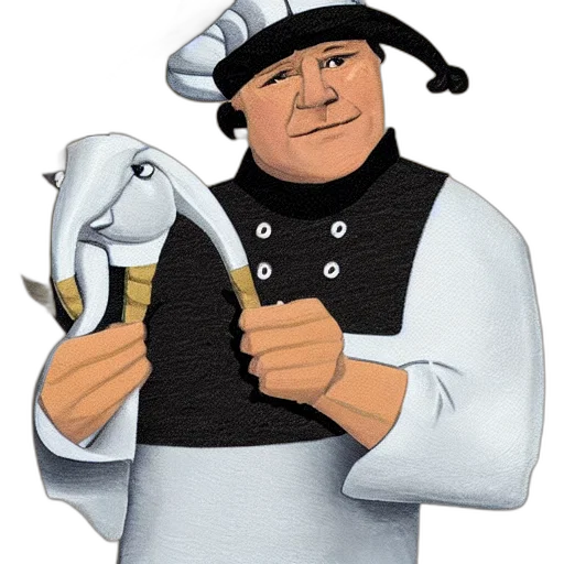 staff, hat, animal, food, cartoon, concept art, portrait, chef transparent PNG cut-out