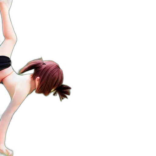 creature, hair, 3d render, anime transparent PNG cut-out