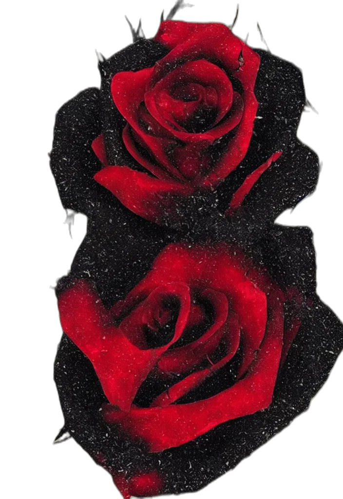 flower, jewelry, crown, dress, photorealistic, 3d render, red, dark transparent PNG cut-out