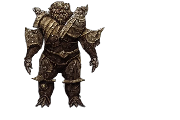 creature, concept art, fantasy art, 3d render, pig, dwarven, dwemer, automaton transparent PNG cut-out