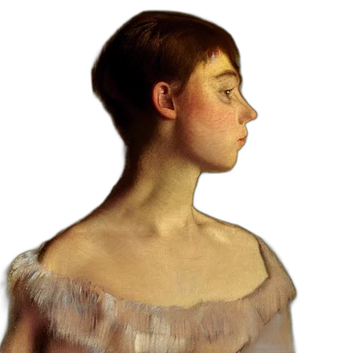 dress, face, staff, hair transparent PNG cut-out