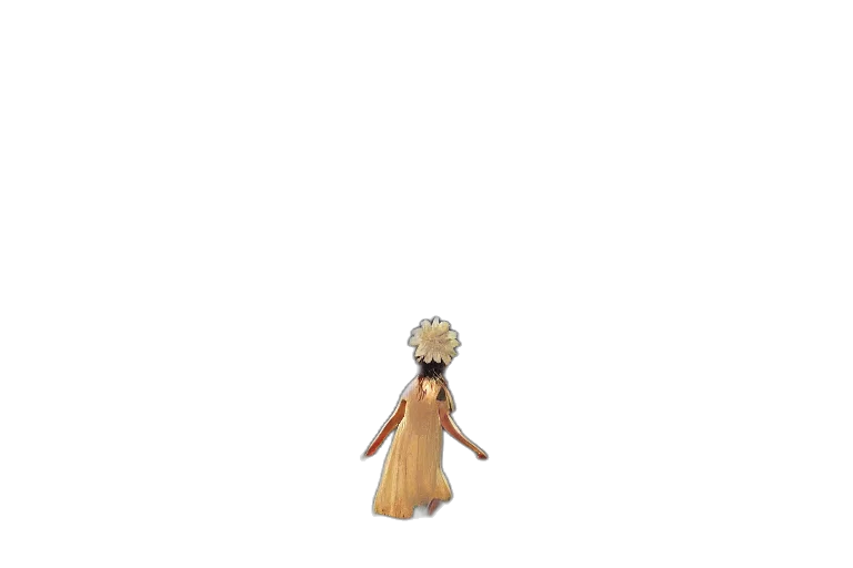 dress, hair, creature, staff, 3d render, concept art, pixel art, fantasy art transparent PNG cut-out