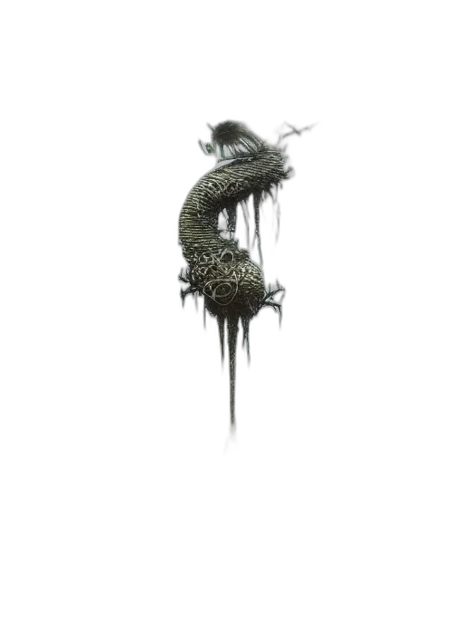 dragon, creature, hair, tree, concept art, fantasy art, pixel art, 3d render transparent PNG cut-out