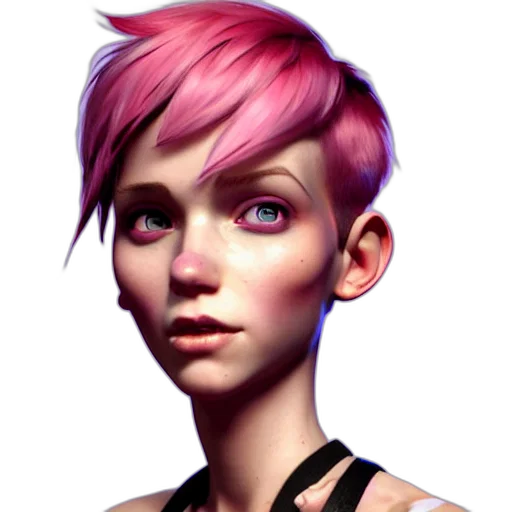 face, concept art, photorealistic, fantasy art, cyberpunk, neon, pastel, colorful transparent PNG cut-out