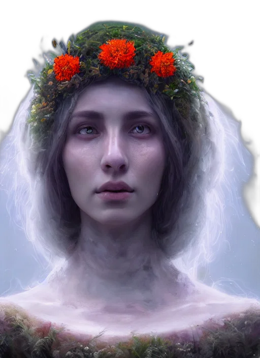 crown, face, fantasy art, photorealistic transparent PNG cut-out