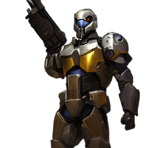 robot, weapon, concept art, 3d render, pixel art, golden, earth tones, greg transparent PNG cut-out