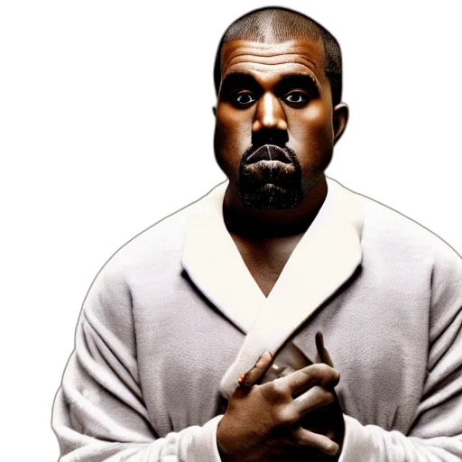 jacket, photorealistic, 3d render, earth tones, dark, kanye, west, dressed transparent PNG cut-out