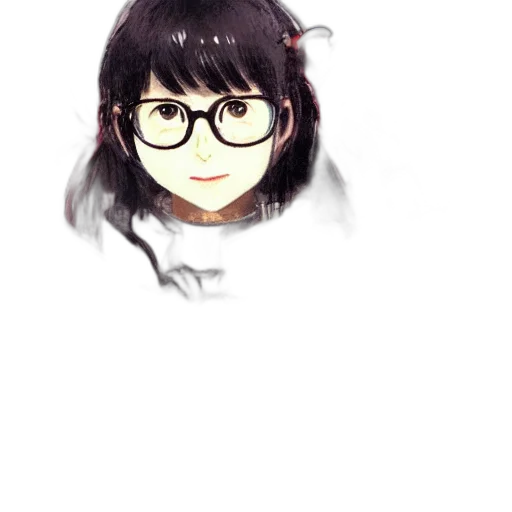 face, mask, hair, creature, anime, cartoon, photorealistic, 3d render transparent PNG cut-out