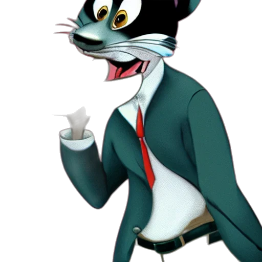 staff, animal, cartoon, 3d render transparent PNG cut-out