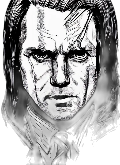 face, comic book art, photorealistic, fantasy art transparent PNG cut-out