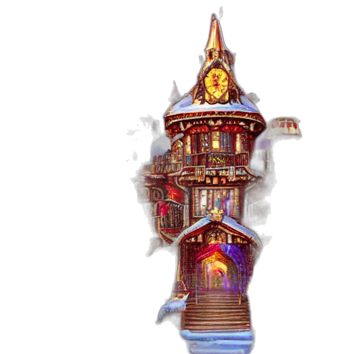 building, staff, crown, concept art, 3d render, pixel art, fantasy art, fire transparent PNG cut-out