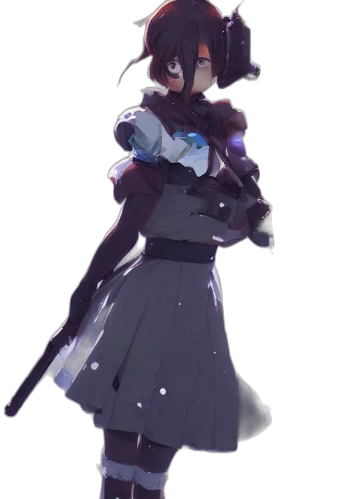 staff, weapon, sword, dress, concept art, anime, fantasy art, cyberpunk transparent PNG cut-out