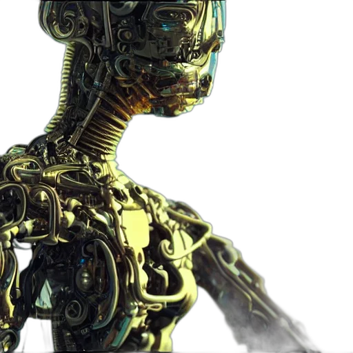 robot, cyberpunk, 3d render, concept art transparent PNG cut-out