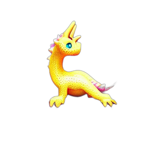 dragon, creature, animal, staff, 3d render, pixel art, concept art, fantasy art transparent PNG cut-out