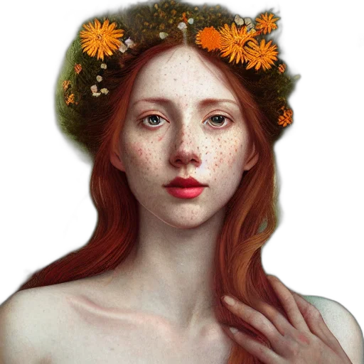 crown, face, jewelry, flower transparent PNG cut-out