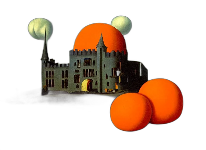 crown, building, 3d render, concept art transparent PNG cut-out