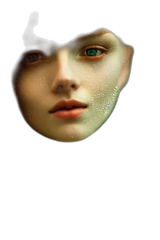 face, mask, jewelry, robot, photorealistic, 3d render, concept art, fantasy art transparent PNG cut-out