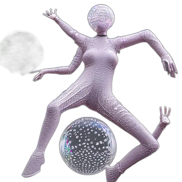 robot, creature, 3d render, vaporwave transparent PNG cut-out