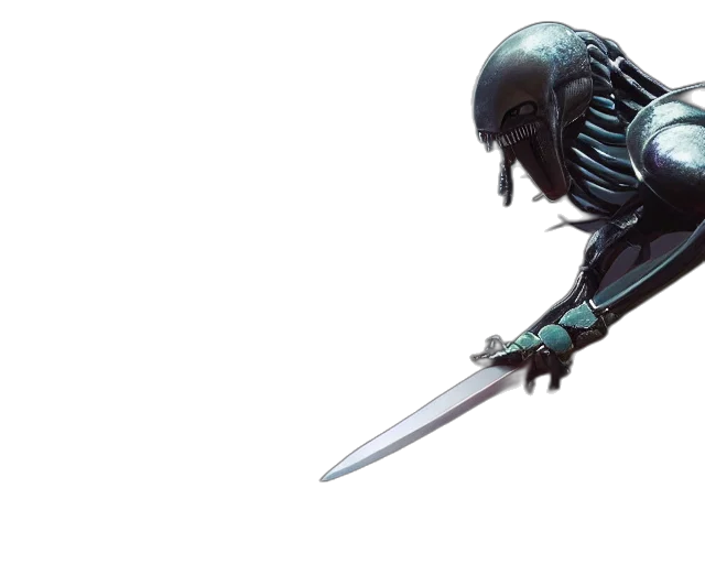 sword, weapon, robot, staff, concept art, 3d render, cyberpunk, fantasy art transparent PNG cut-out