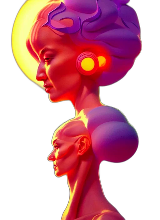 crown, face, robot, mask, concept art, cyberpunk, fantasy art, 3d render transparent PNG cut-out