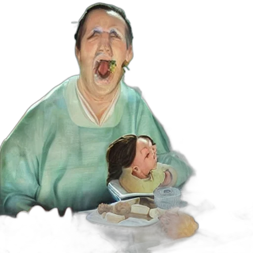 food, face, creature, photorealistic transparent PNG cut-out