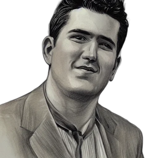 face, jacket, staff, photorealistic transparent PNG cut-out